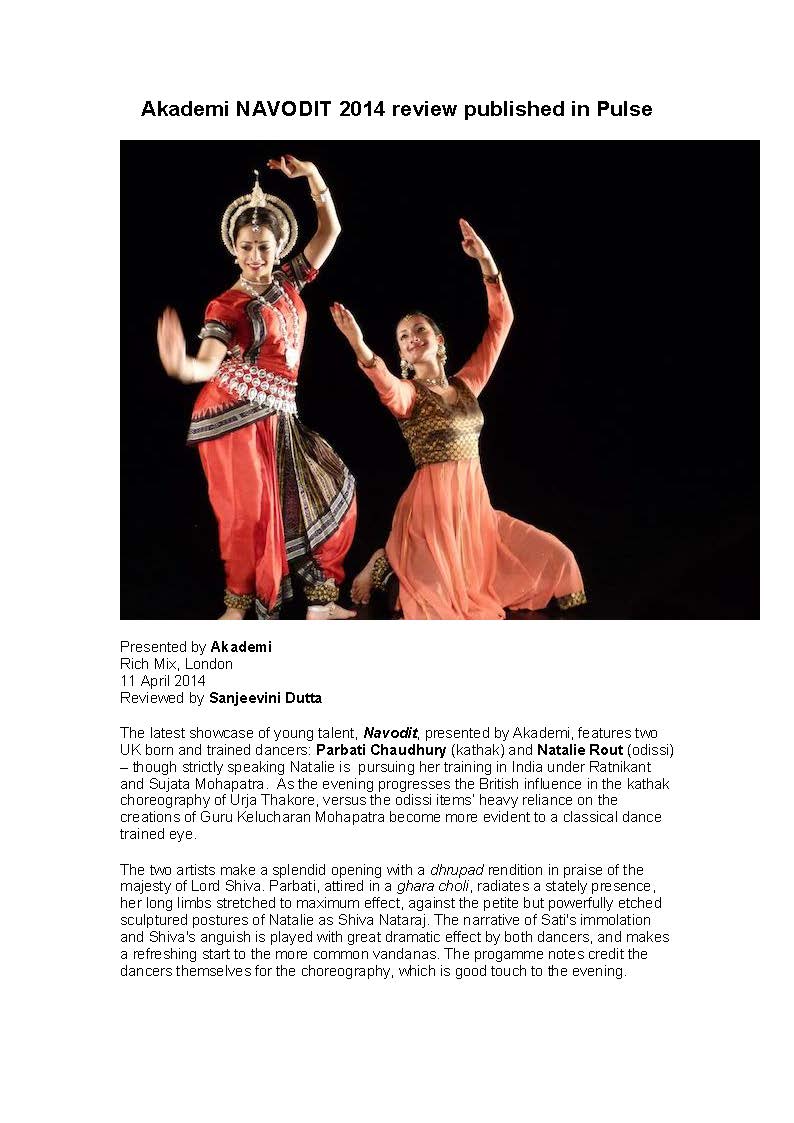 Akademi NAVODIT 2014 review published in Pulse_Page_1