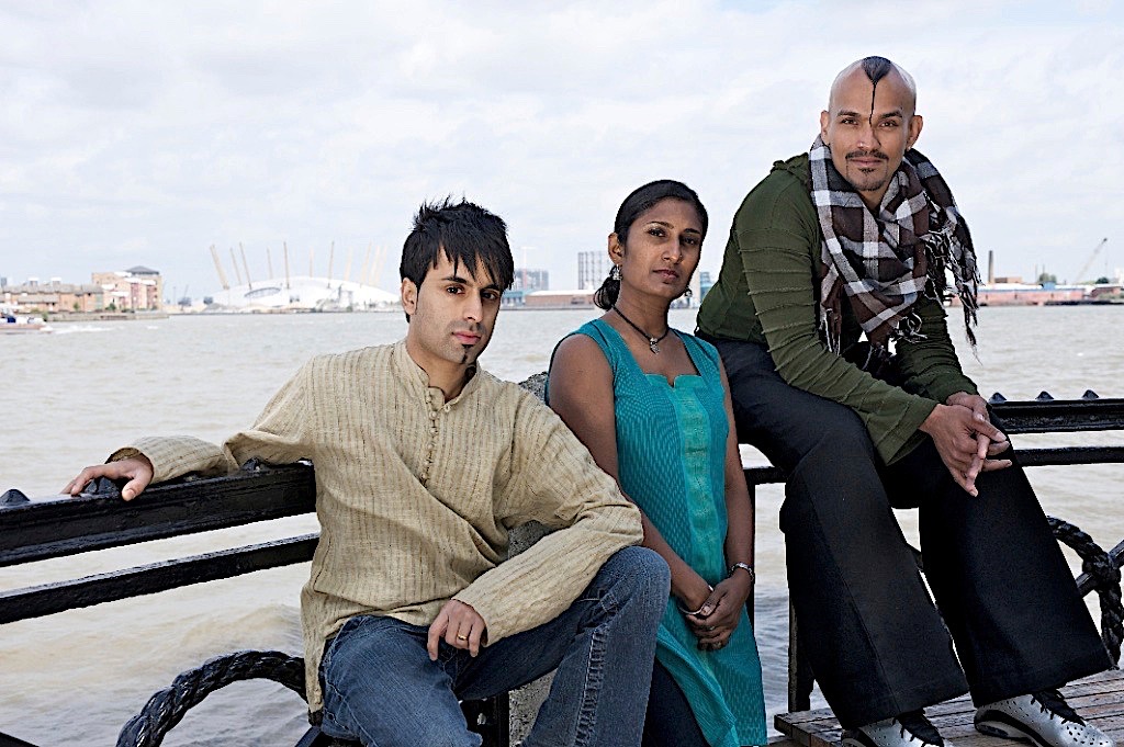 Choreographic Development fund 2009 recipients, Aakash Odedra, Kali Chandrashekaran and Subathra Subramaniam, credit Pete Schiazza